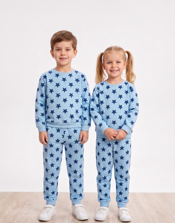 Unisex Cotton Star Printed Full Sleeve Co-ord Sets