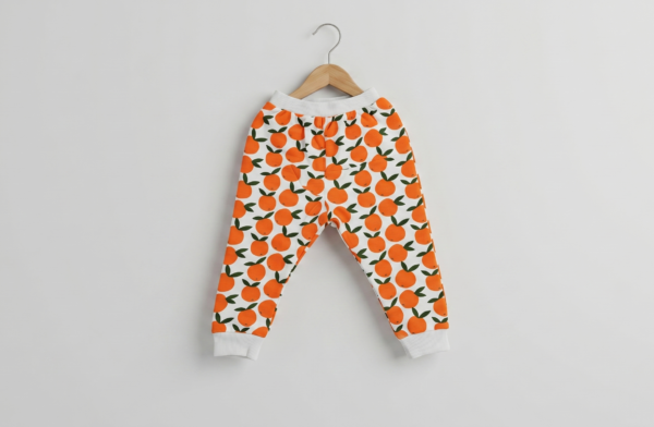 Unisex Cotton Orange Print Full Sleeve Co-ord Sets