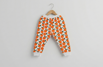 Unisex Cotton Orange Print Full Sleeve Co-ord Sets