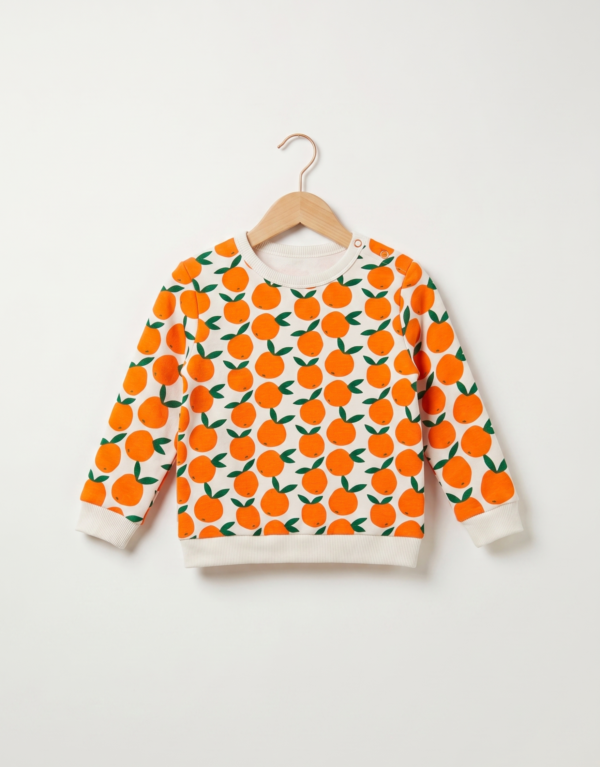 Unisex Cotton Orange Print Full Sleeve Co-ord Sets