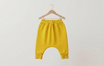 Solid Yellow Newborn Toddler Cotton Sets with Bow